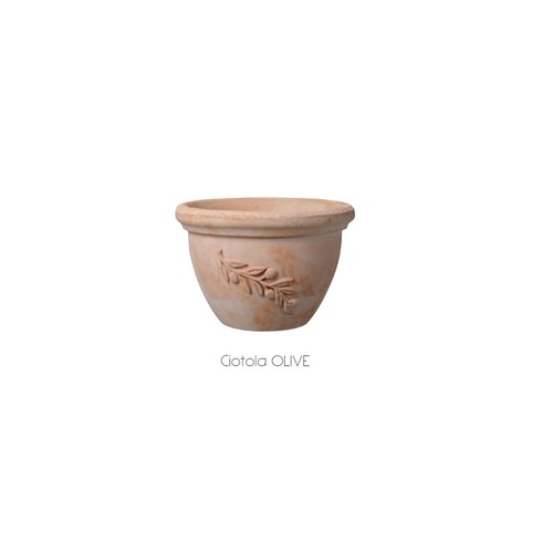 BO-18 橄欖枝陶罐型-白陶色  |傑達園藝棋盤花園|Deroma 帝羅馬-義大利陶盆 |白陶色