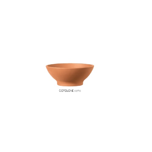 BRB-31 素面矮錐碗型 - 紅陶色  |傑達園藝棋盤花園|Deroma 帝羅馬-義大利陶盆 |紅陶色
