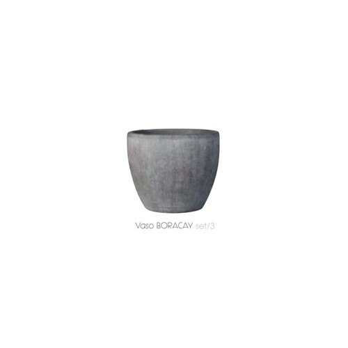 VBR-29 D​​​​​​​灘島圓錐盆-水泥灰  |傑達園藝棋盤花園|Deroma 帝羅馬-義大利陶盆 |彩釉盆
