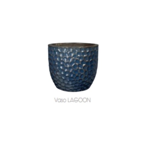 VAL-48A釉燒千印盆/寶石藍  |傑達園藝棋盤花園|Deroma 帝羅馬-義大利陶盆 |彩釉盆