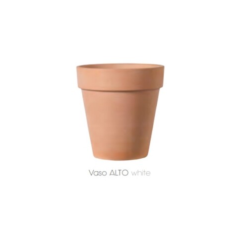 VAW-30 高盆-白陶  |傑達園藝棋盤花園|Deroma 帝羅馬-義大利陶盆 |白陶色