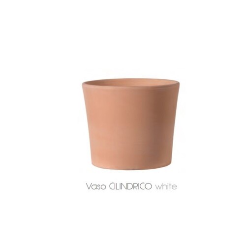VCZ-30 無邊圓桶盆-白陶色  |傑達園藝棋盤花園|Deroma 帝羅馬-義大利陶盆 |白陶色