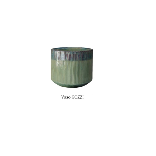 VG-24A 高奇彩瓷陶盆- A/綠色  |傑達園藝棋盤花園|Deroma 帝羅馬-義大利陶盆 |彩釉盆