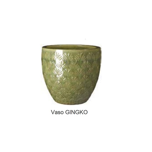 VGI-39A 杏葉-彩缸盆 A/草綠  |傑達園藝棋盤花園|Deroma 帝羅馬-義大利陶盆 |彩釉盆