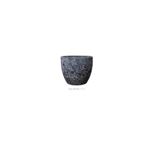VSB-23F史特龍銹斑圓錐盆/寶石藍  |傑達園藝棋盤花園|Deroma 帝羅馬-義大利陶盆 |彩釉盆