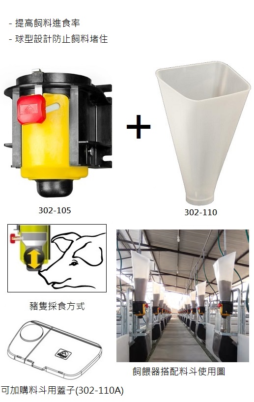 球型母豬單體飼餵器(含料斗)