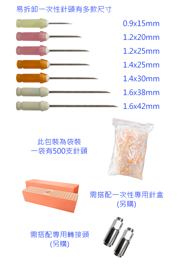 易拆卸一次性針頭1.4x30mm(500支/包)