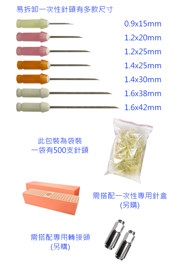 易拆卸一次性針頭0.9x15mm(500支/包)