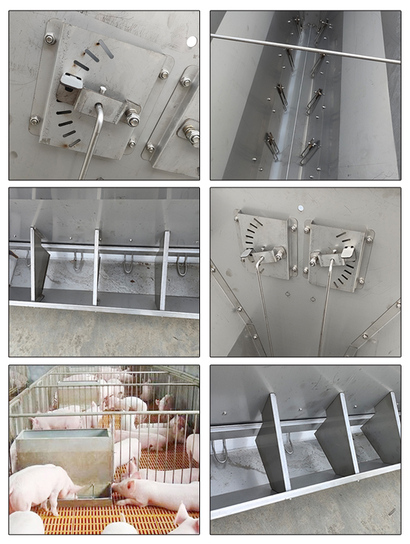 保育不鏽鋼飼料槽/雙邊6孔